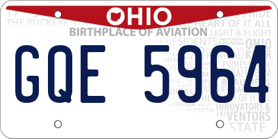 OH license plate GQE5964