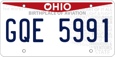 OH license plate GQE5991