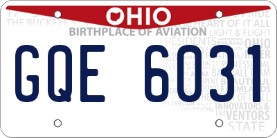 OH license plate GQE6031