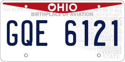 OH license plate GQE6121