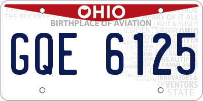 OH license plate GQE6125