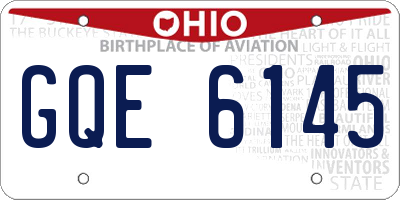 OH license plate GQE6145