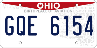 OH license plate GQE6154