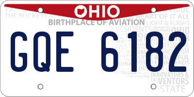 OH license plate GQE6182
