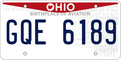 OH license plate GQE6189