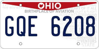 OH license plate GQE6208
