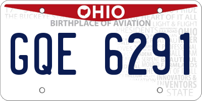 OH license plate GQE6291