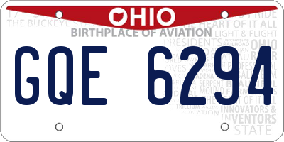 OH license plate GQE6294