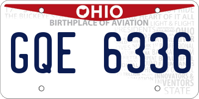 OH license plate GQE6336
