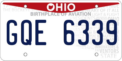OH license plate GQE6339