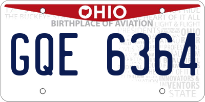 OH license plate GQE6364