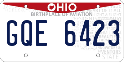 OH license plate GQE6423