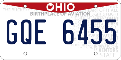 OH license plate GQE6455