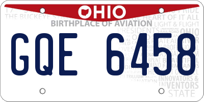 OH license plate GQE6458