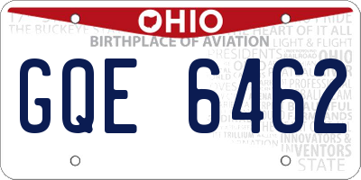 OH license plate GQE6462