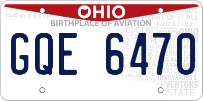 OH license plate GQE6470