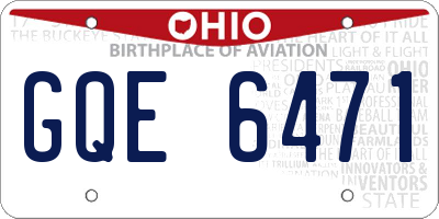 OH license plate GQE6471