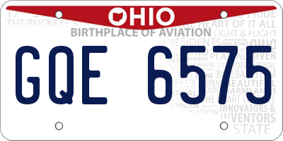 OH license plate GQE6575