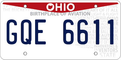 OH license plate GQE6611