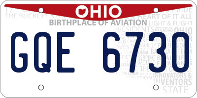 OH license plate GQE6730