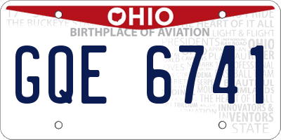 OH license plate GQE6741
