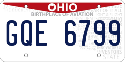 OH license plate GQE6799