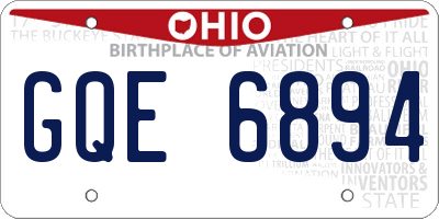 OH license plate GQE6894