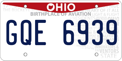 OH license plate GQE6939
