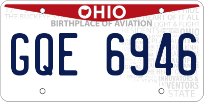 OH license plate GQE6946