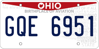 OH license plate GQE6951