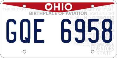 OH license plate GQE6958