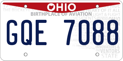 OH license plate GQE7088
