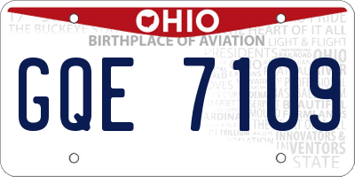 OH license plate GQE7109