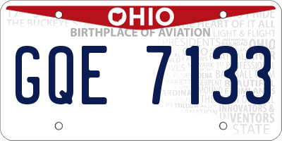 OH license plate GQE7133