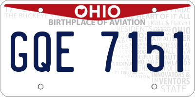 OH license plate GQE7151