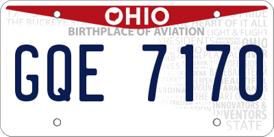 OH license plate GQE7170