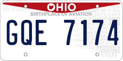 OH license plate GQE7174