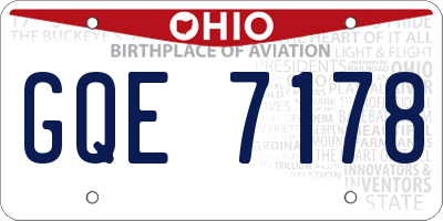 OH license plate GQE7178