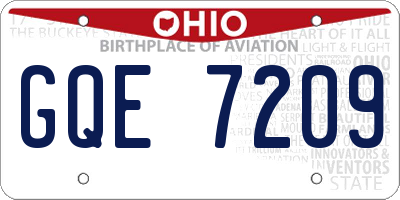 OH license plate GQE7209