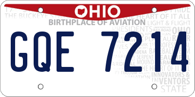 OH license plate GQE7214