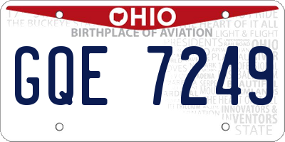OH license plate GQE7249