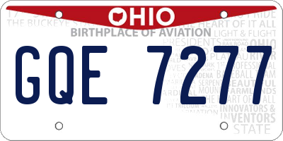 OH license plate GQE7277