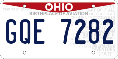 OH license plate GQE7282