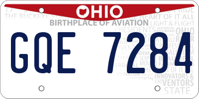 OH license plate GQE7284