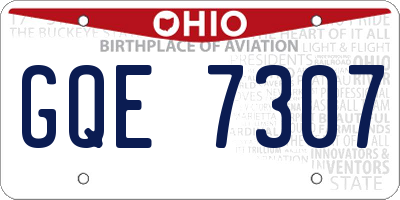 OH license plate GQE7307