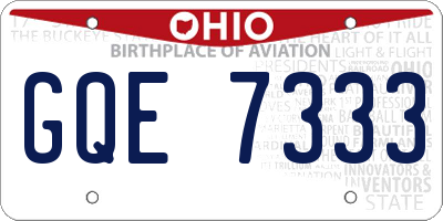 OH license plate GQE7333