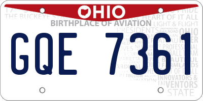 OH license plate GQE7361