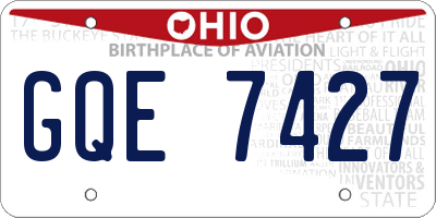 OH license plate GQE7427