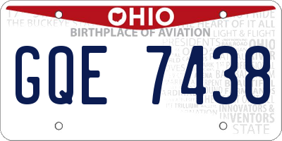 OH license plate GQE7438