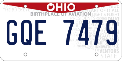 OH license plate GQE7479